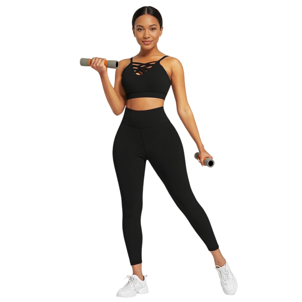 Yoga Fitness Workout - طقم يوجا نسائي من 3 قطع