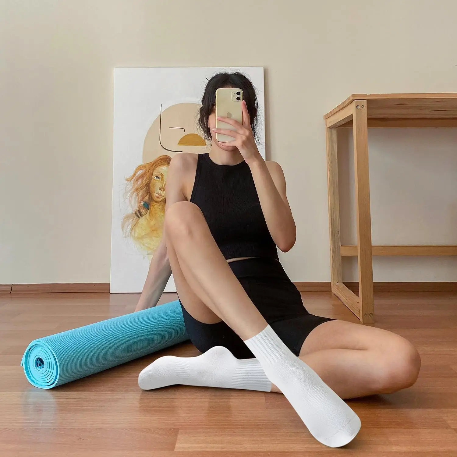 4 أزواج من جوارب اليوغا النسائ - مراجعة Yoga & Fitness With Denise وسعره