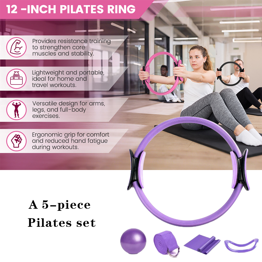 شعار مخصص 5-قطعة المنزل الصالة - مراجعة Yoga Fitness Ring وسعره